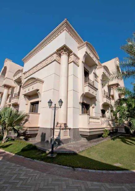 Palace facade with classical columns